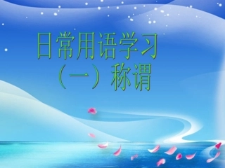 手语ppt称谓手语