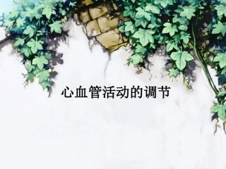 心血管活动调节幻灯片