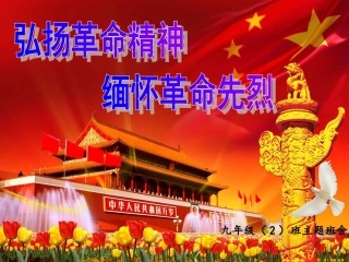 弘扬革命精神-缅怀革命先烈主题班会
