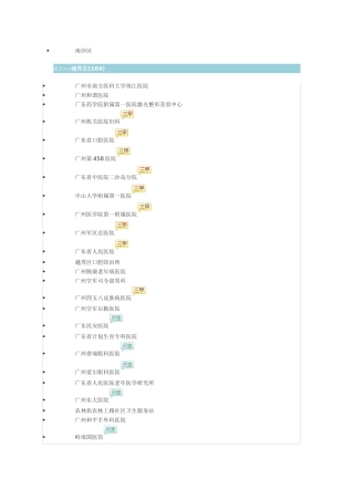 广州医院大全