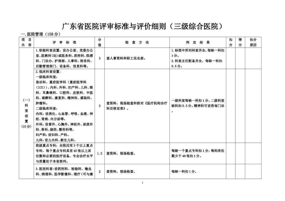 广东省医院评审标准与评价细则(三级综合医院)_第2页