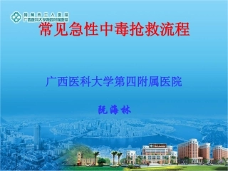 常见急性中毒抢救流程