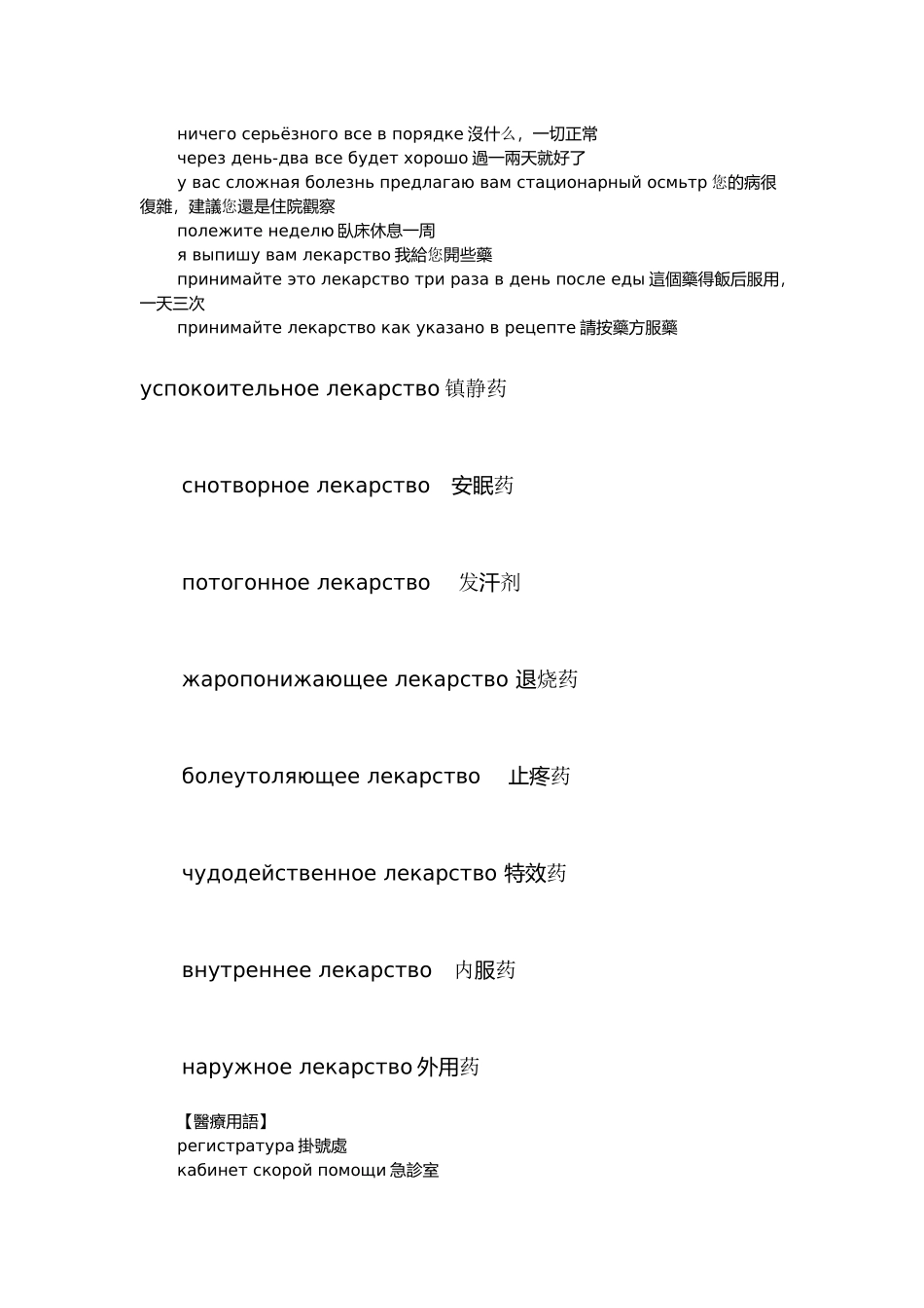 常用俄语看病就医很有用哦_第2页