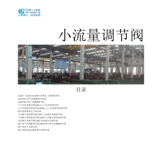 小流量调节阀