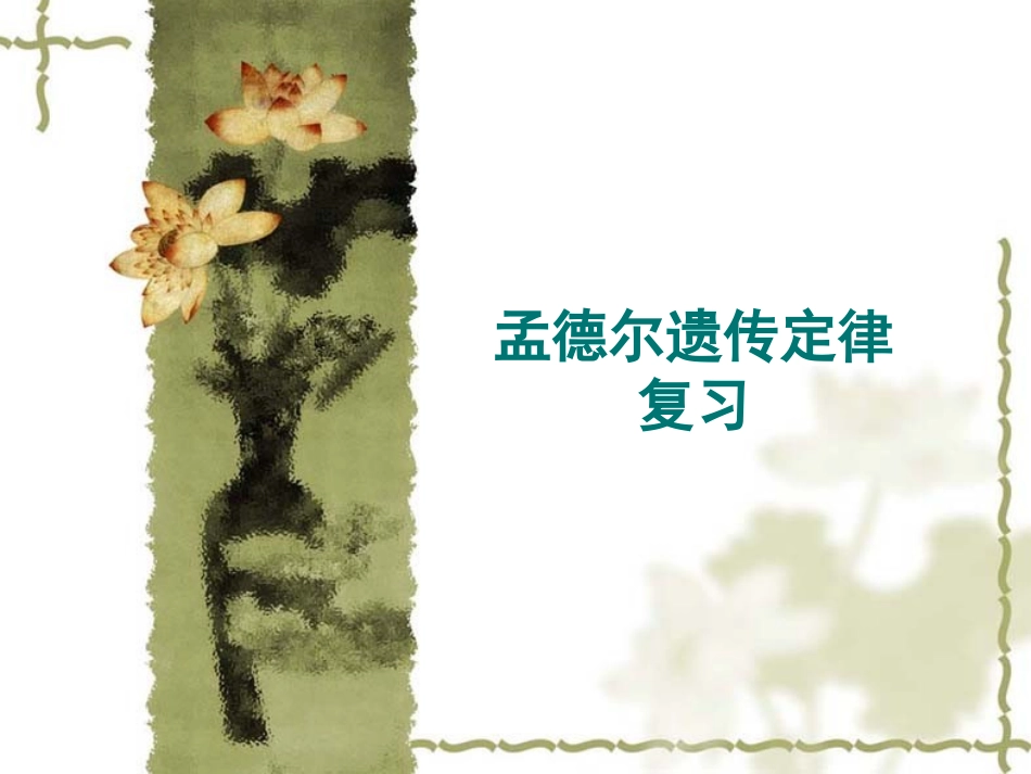 孟德尔遗传定律复习_第1页
