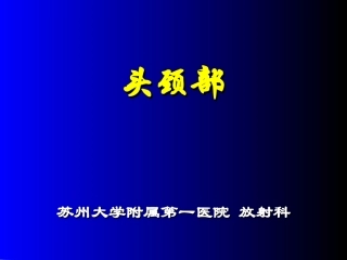 头颈部7年制影像