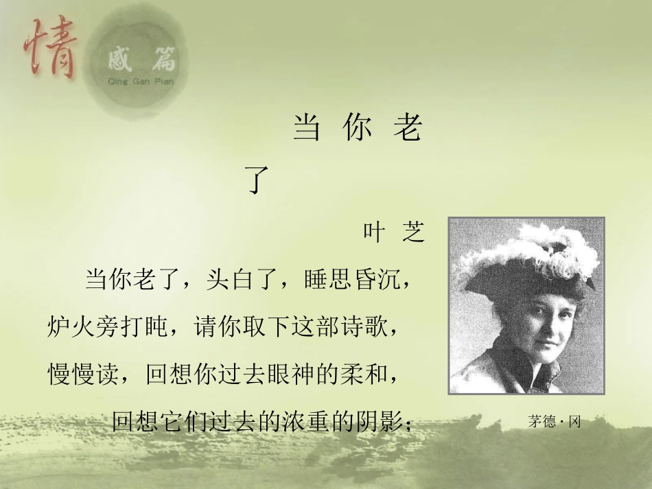 大学语文09当你老了_第2页