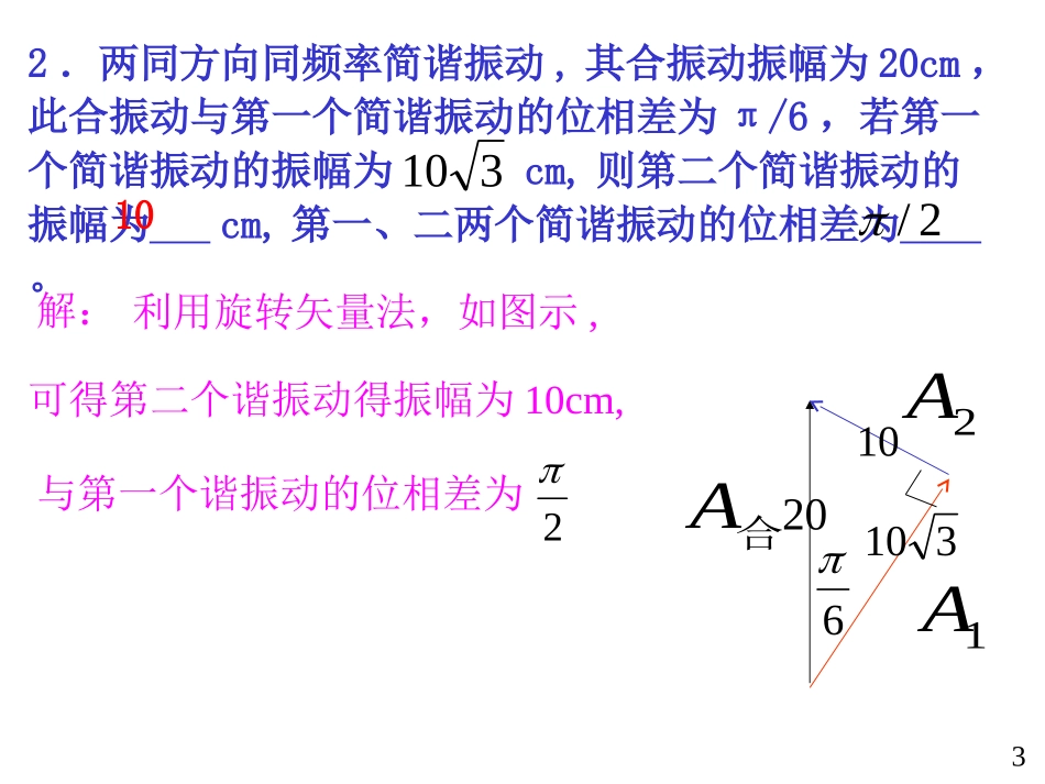 大学物理规范作业(本一)15解答_第3页