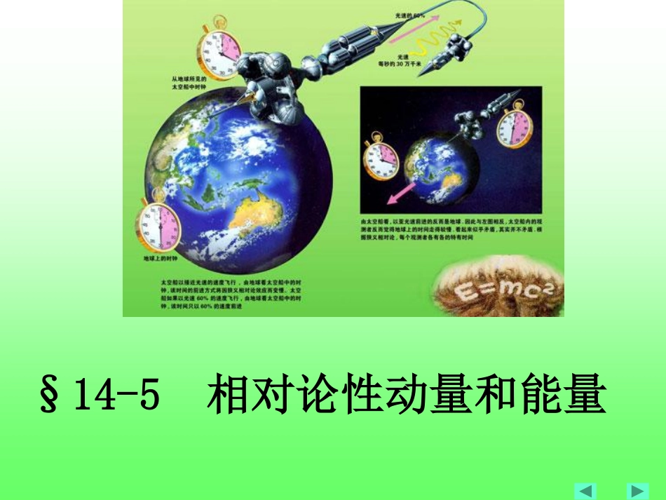 大学物理 相对论性动量和能量_第1页