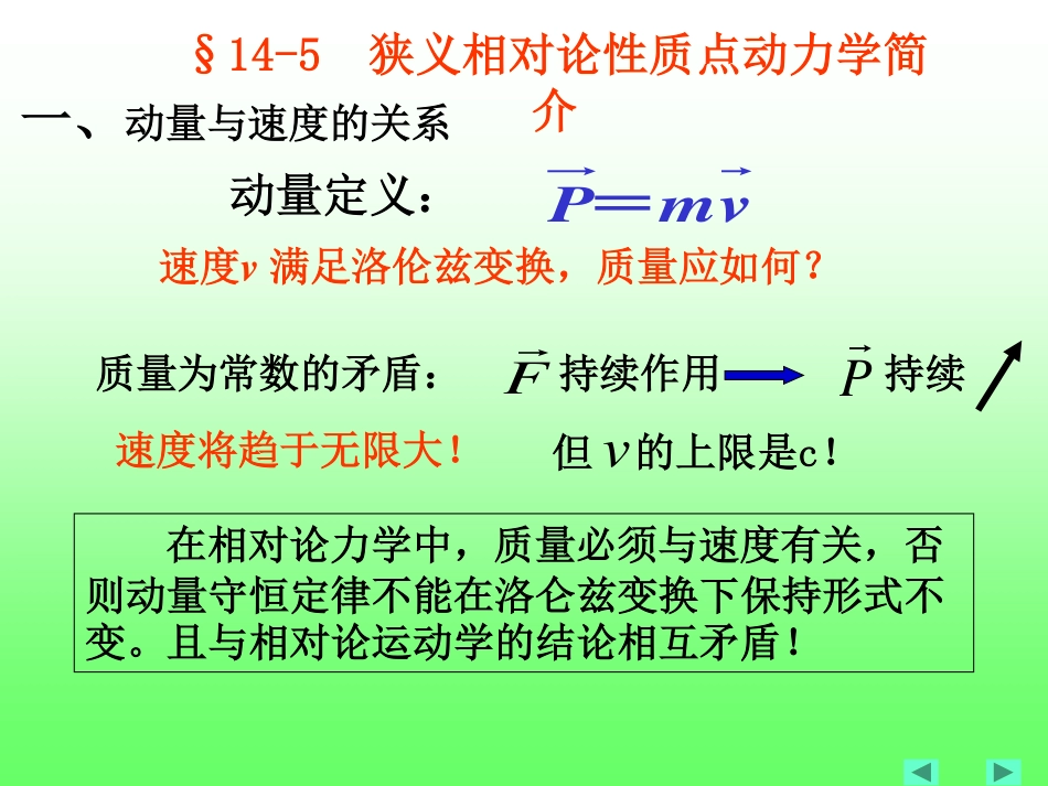 大学物理 相对论性动量和能量_第3页