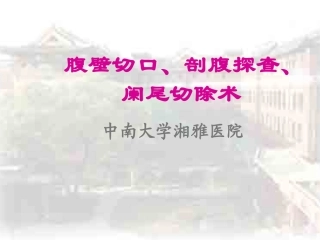 外科手术腹壁切口