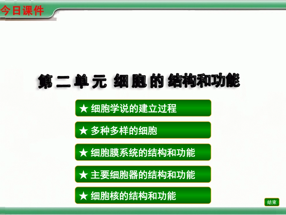 基础知识过关课标版：第二单元细胞的结构和功能_第2页