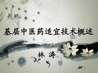 基层中医药适宜技术概述