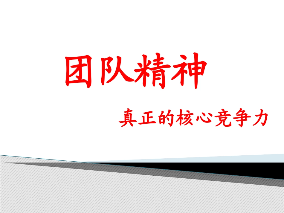 团队精神—真正的核心竞争力_第1页