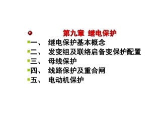 发电厂继电保护运行