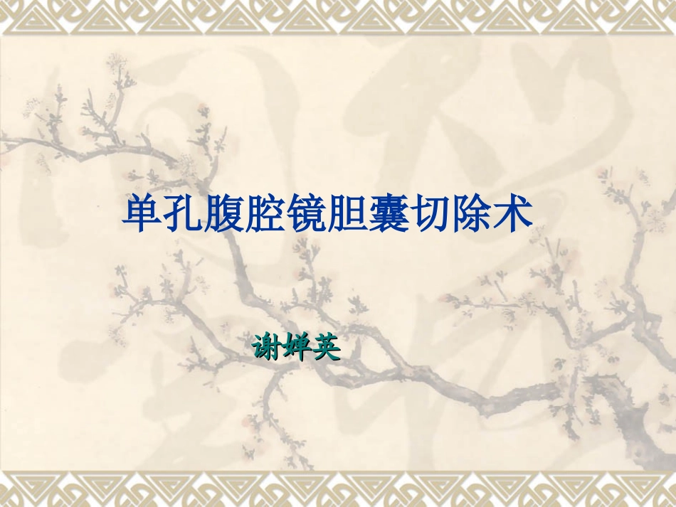 单孔腹腔镜下胆囊切除术_第1页