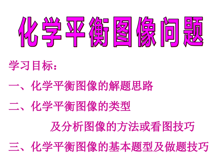化学平衡图像题的解法_第1页