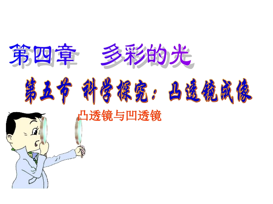 初二物理第5节  凸透镜与凹透镜_第1页