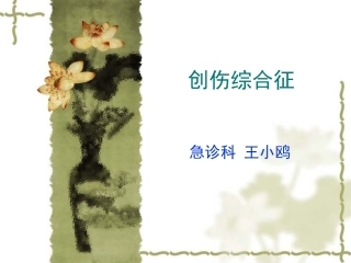 创伤综合征(xiugai)剖析