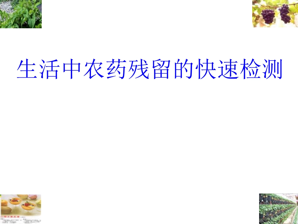 农药残留速测仪快速检测农药残留的应用研究_第1页