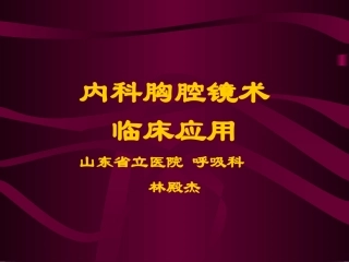 内科胸腔镜术