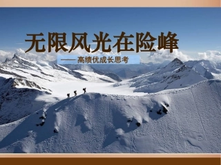 保险高绩优成长思考(免费)