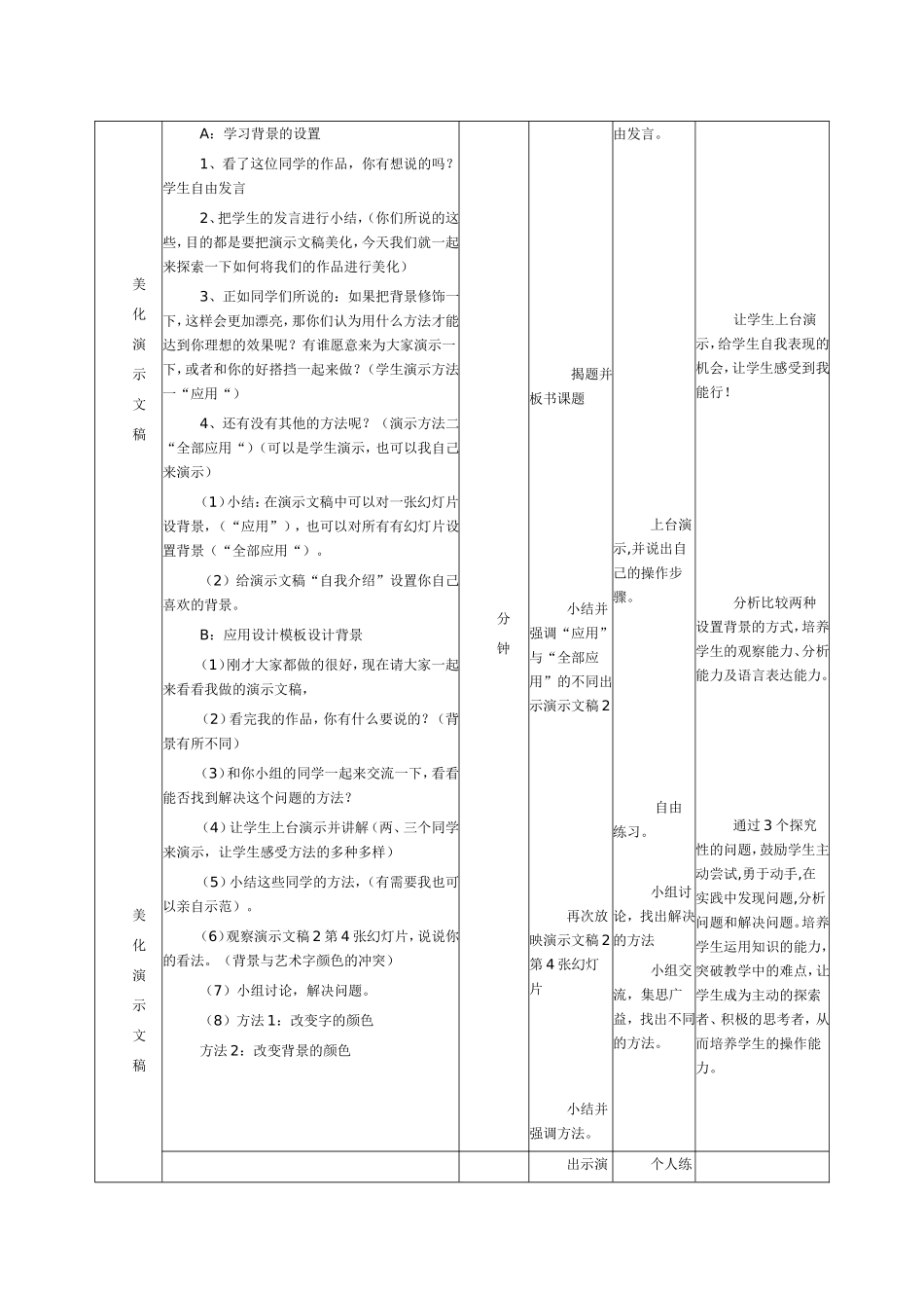 《美化演示文稿》教学设计_第2页