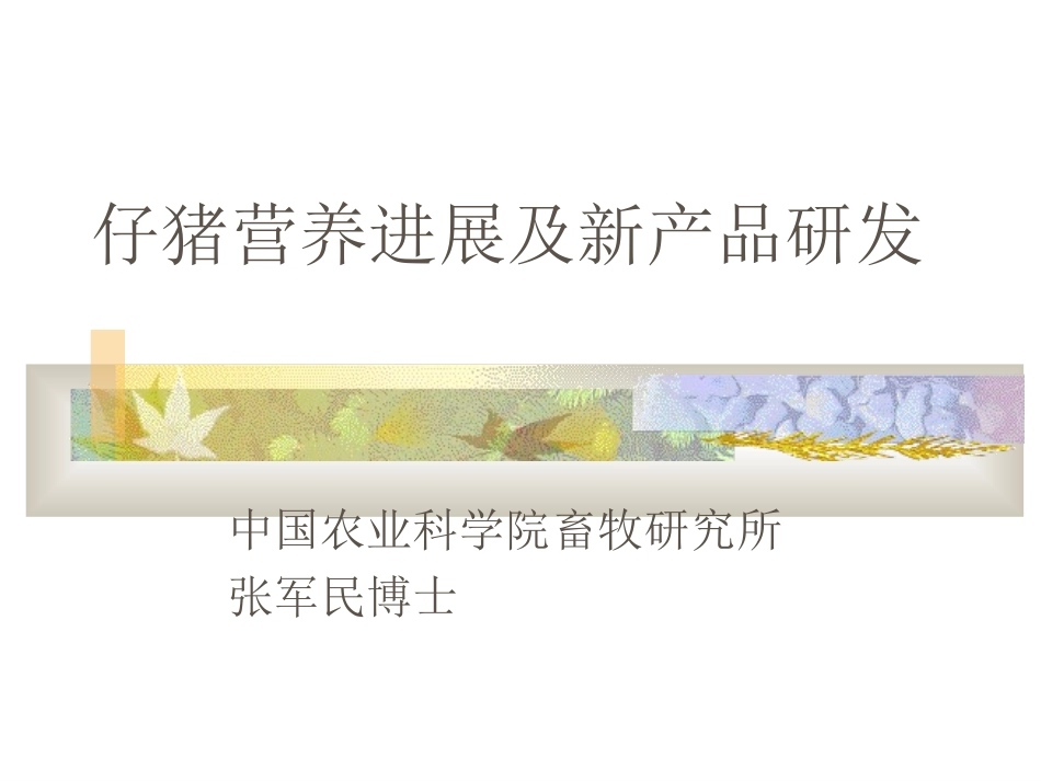 仔猪营养知识_第1页