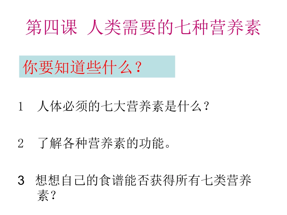 人类需要的七种营养素_第1页