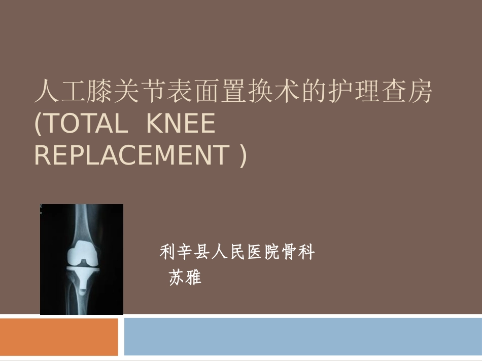 人工膝关节置换摘要_第1页