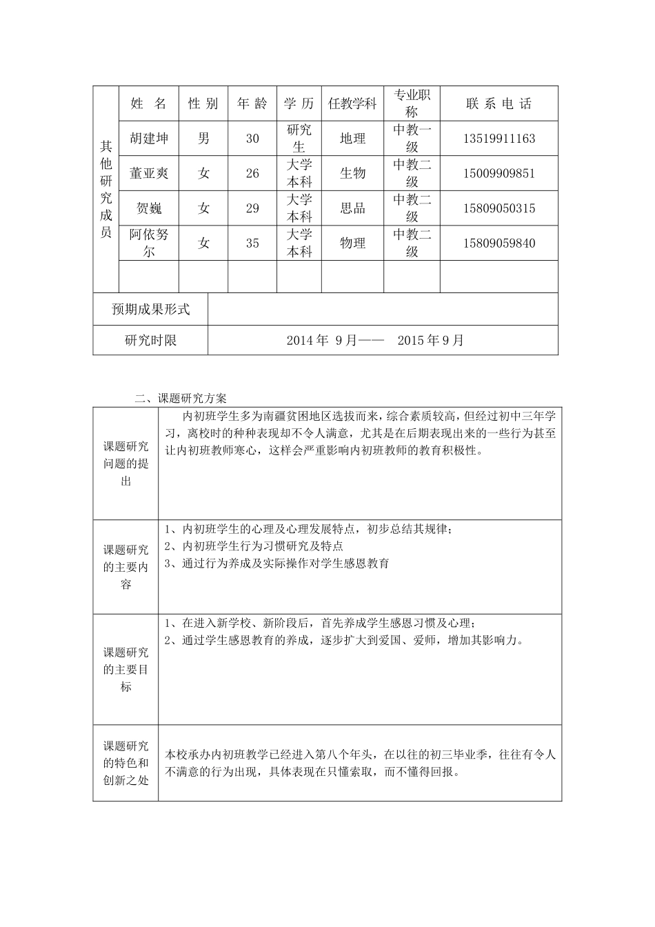 小课题申报表(康峰)_第2页
