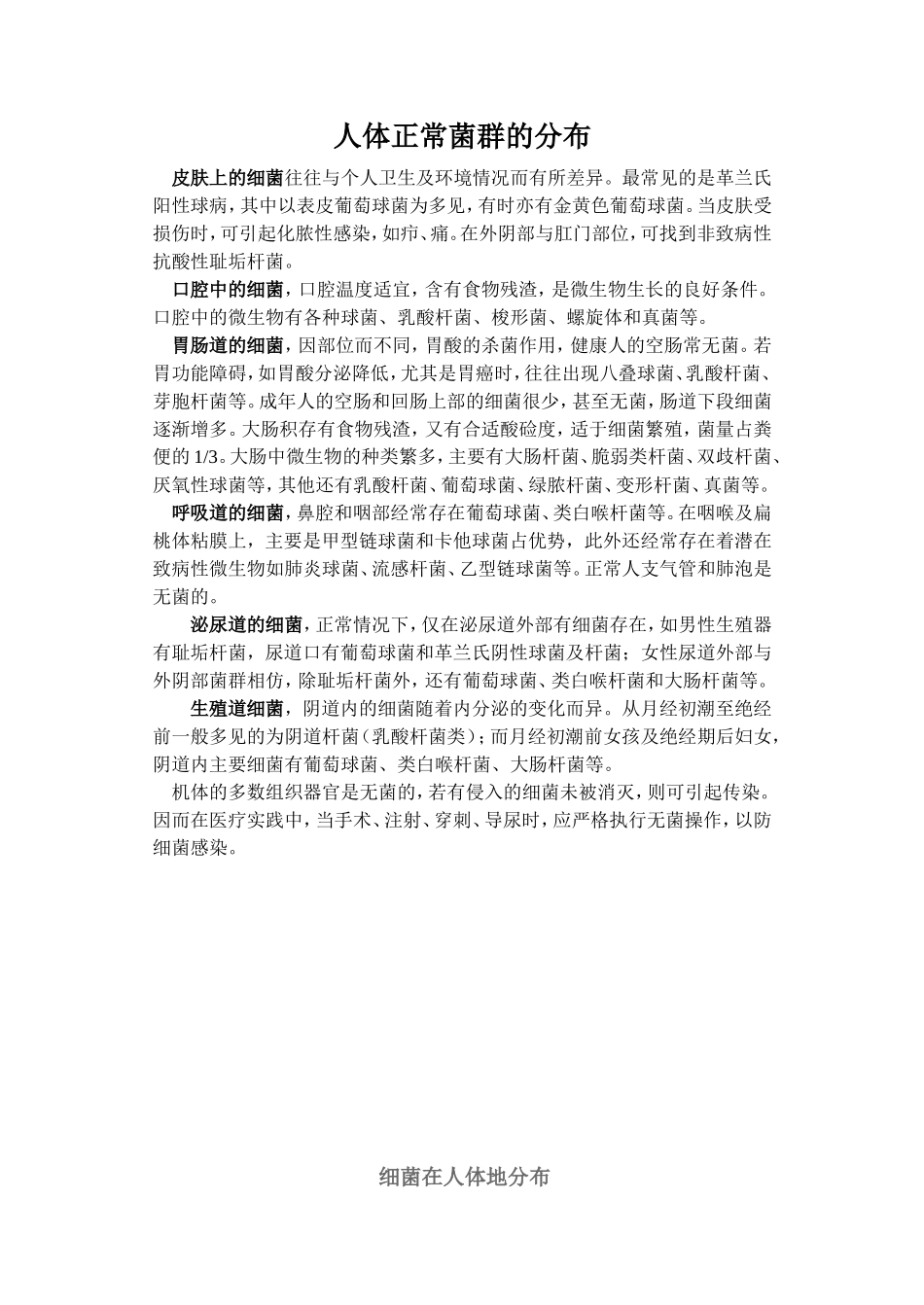 人体正常菌群的分布_第1页