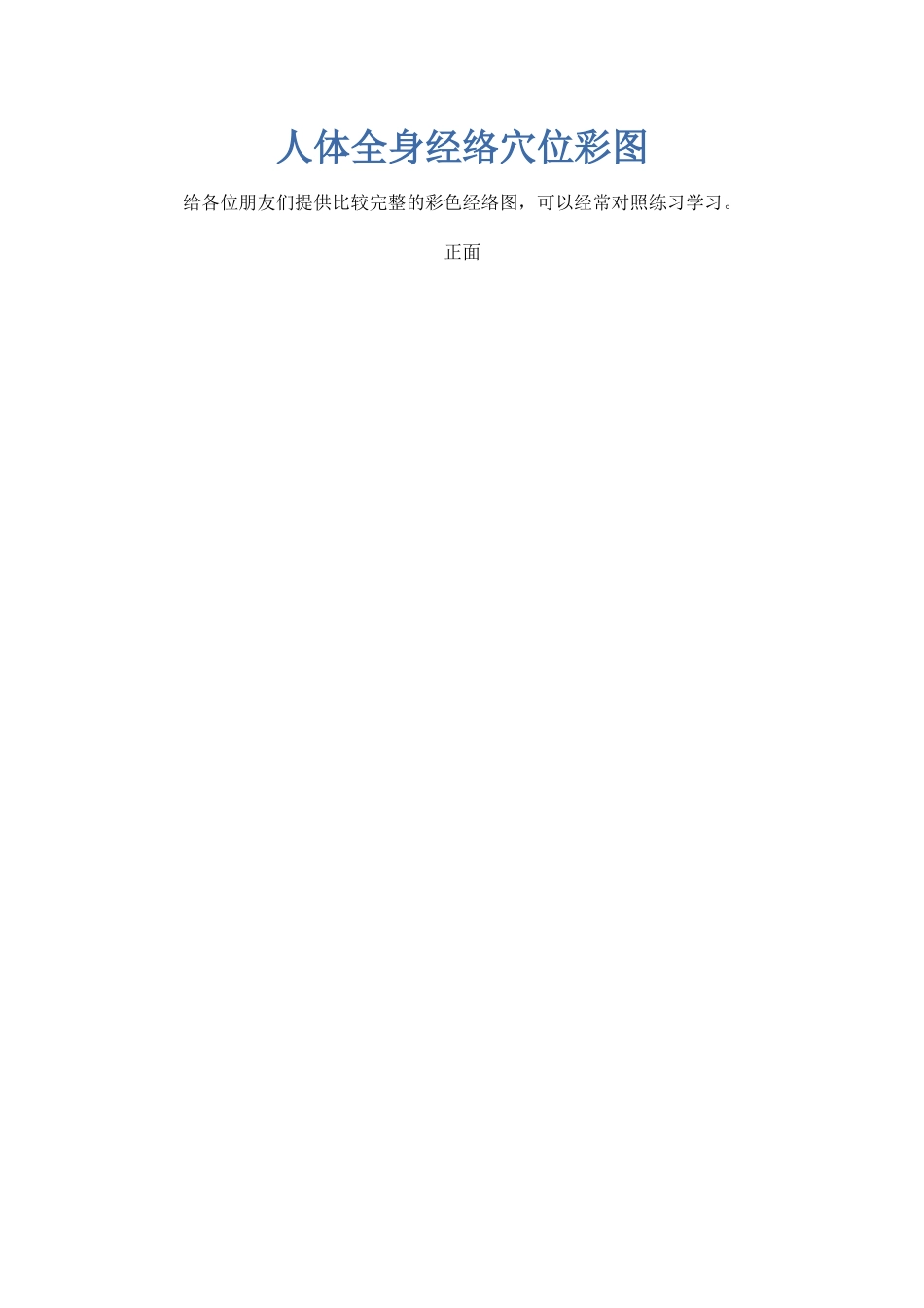 人体全身经络穴位彩图_第1页