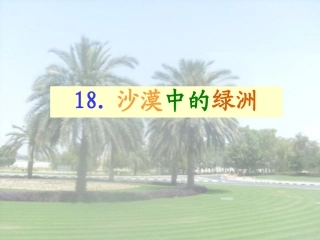 18、沙漠中的绿洲