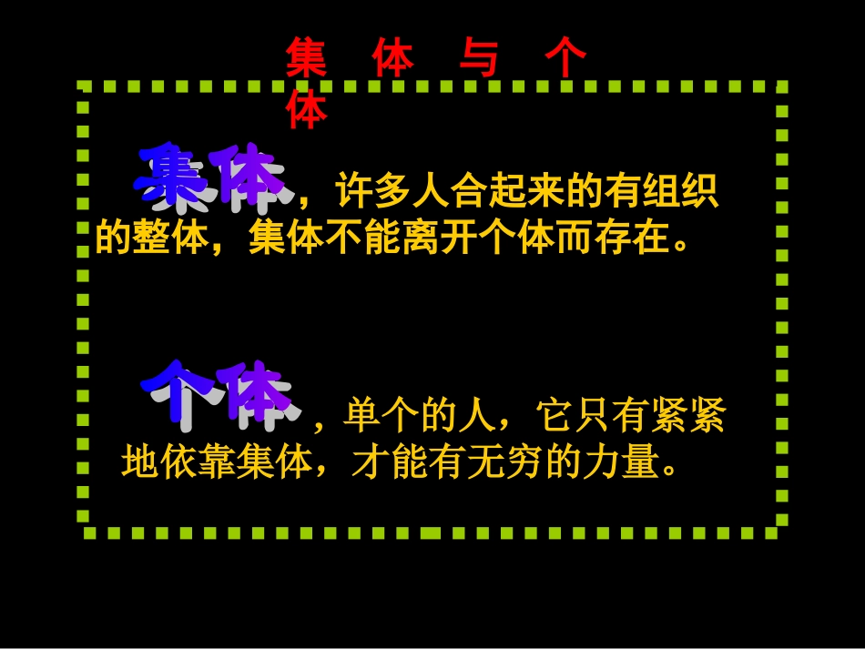 九年级第二课第一框《承担关爱集体的责任》课件_第3页