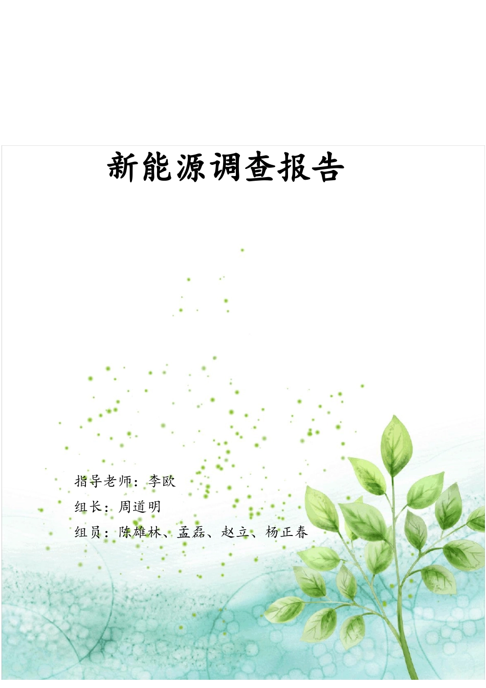 新能源调查报告_第1页