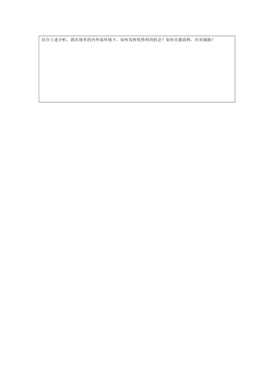 林意兰个人自我诊断SWOT分析表(1)_第2页