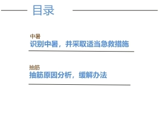 中暑和抽筋急救--PPT