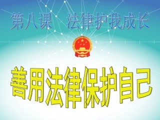 人教版七年级下册第八课第二框善用法律保护自己(共29张PPT)