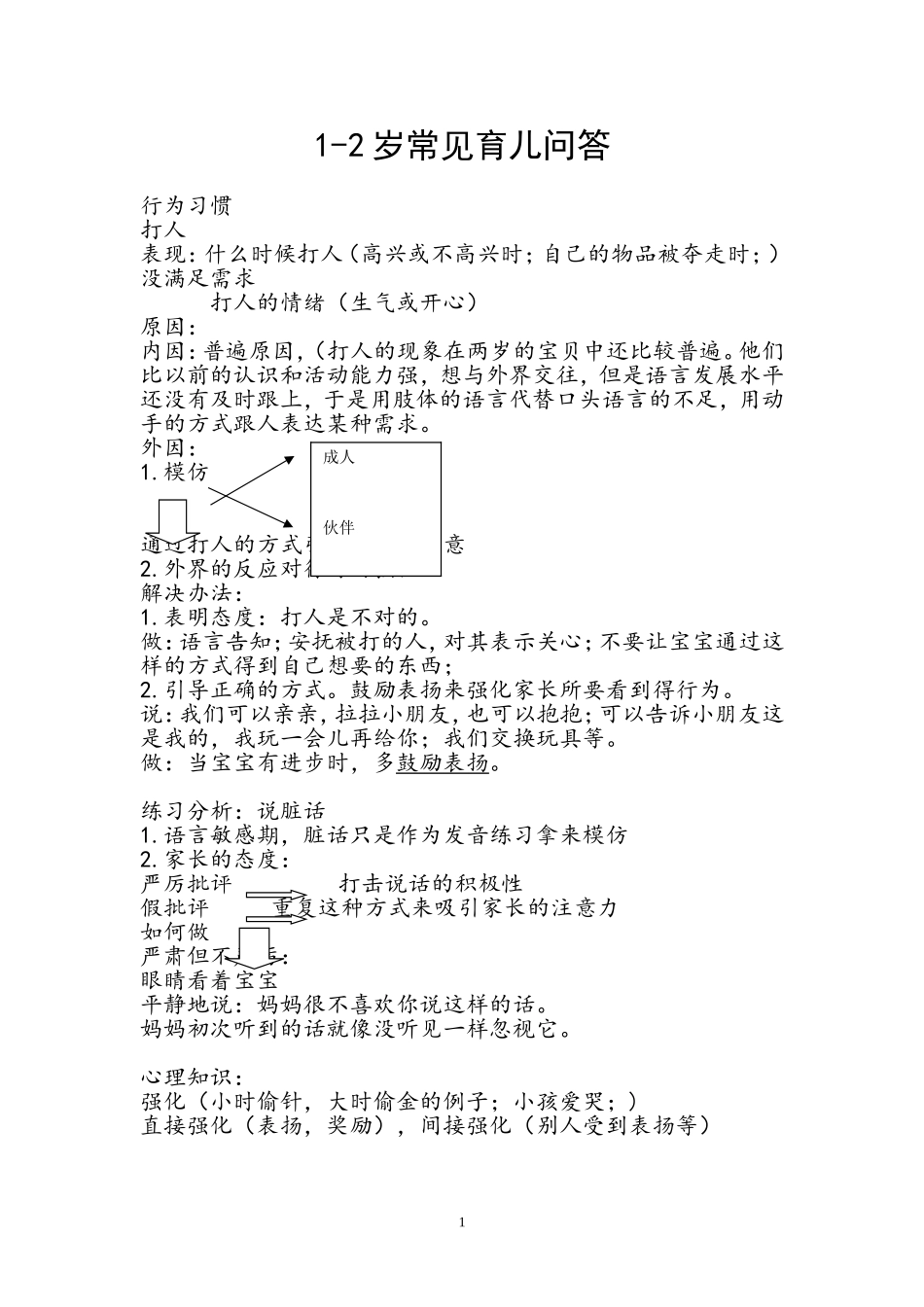 1-2岁常见育儿问答_第1页