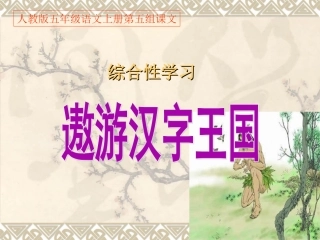 人教版五年级语文上册第五组《遨游汉字王国》PPT课件-(2)
