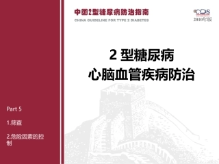 中国2型糖尿病防治指南Part5