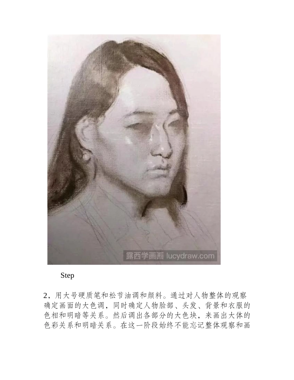 油画肖像步骤油画教程_第2页