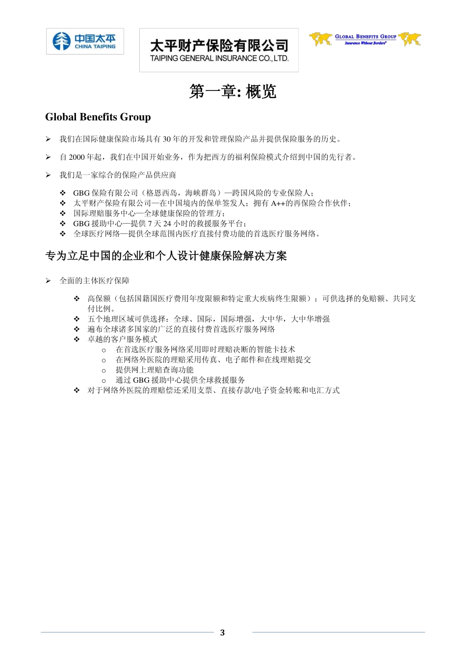个人全球医疗保险计划书_第3页