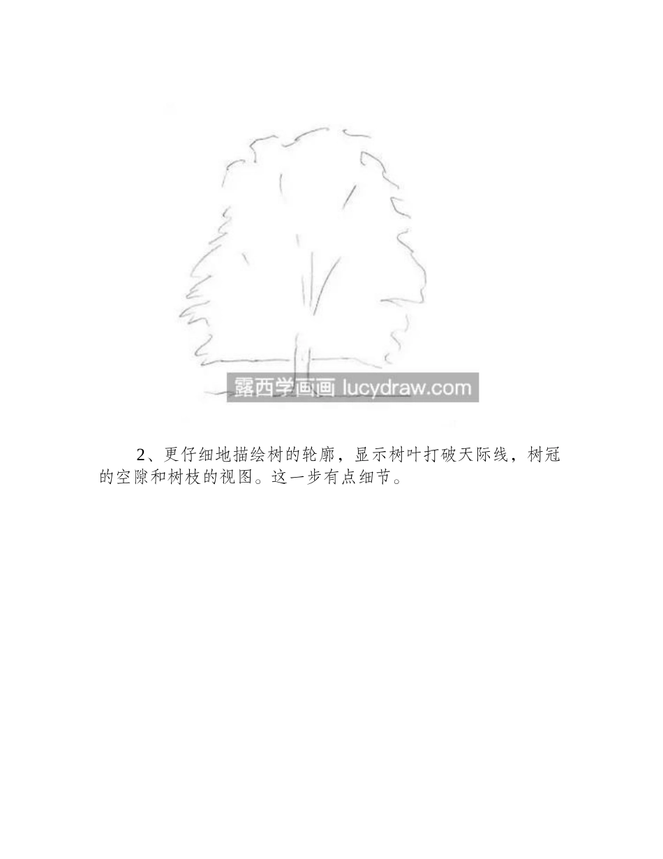 怎么画一颗茂盛的大树_草图树的绘画过程是什么_素描教程_第2页