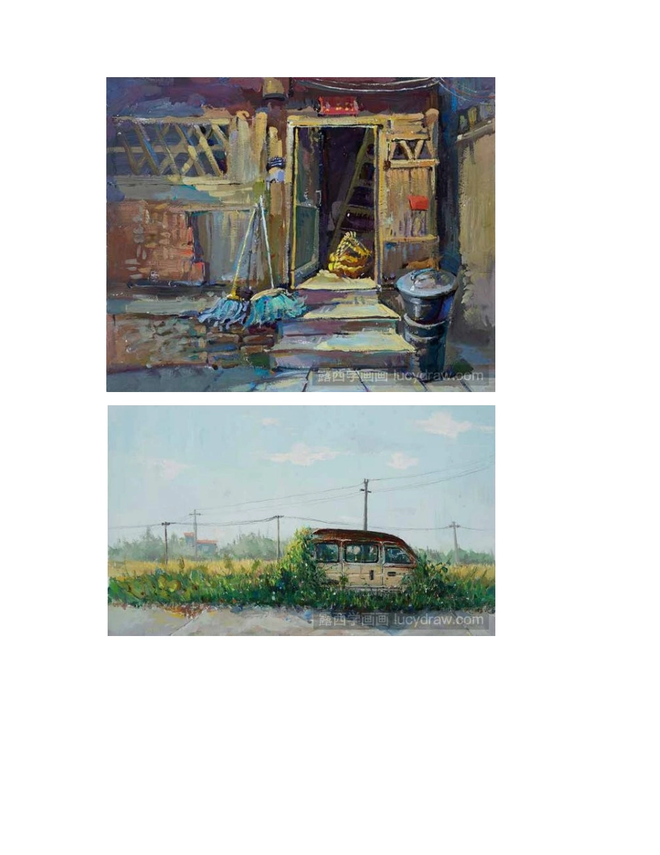 一组乡村风景油画作品欣赏油画作品_第2页