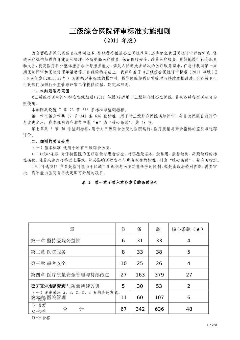 三级综合医院评审标准实施细则(2012年版)_第1页