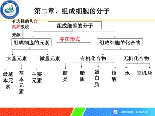 一轮复习组成细胞的元素及无机化合物概述