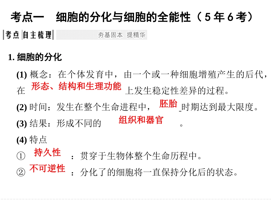 一轮复习细胞的分化、衰老、凋亡和癌变_第2页