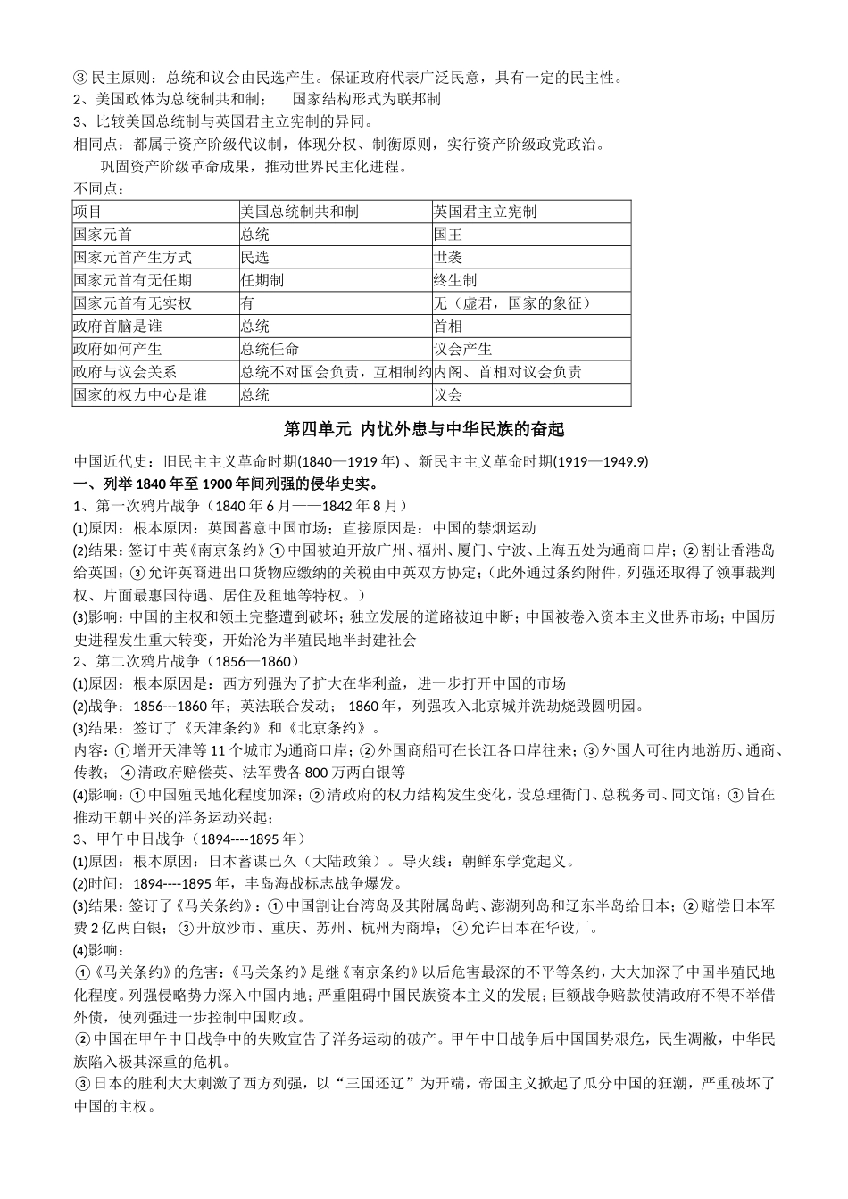 高中历史必修1复习资料(岳麓版)_第3页